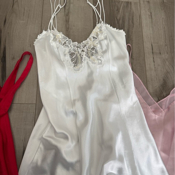 Victoria's Secret Pink and White Satin Camisole - Picture 2 of 6